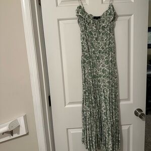J. Crew Floral Green Maxi Dress
